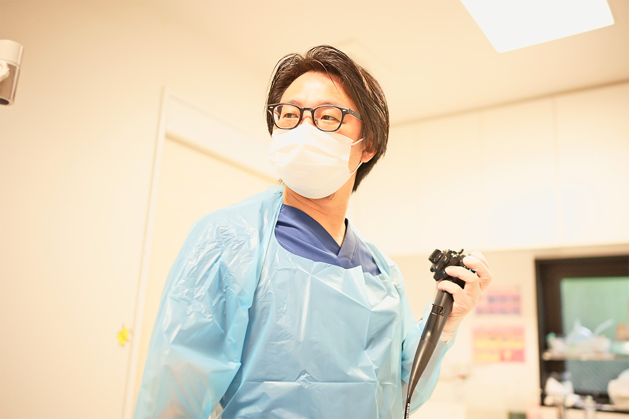平本医師による内視鏡検査
